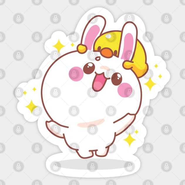 Jumping Cute Bunny Sticker by Tariq-T-art